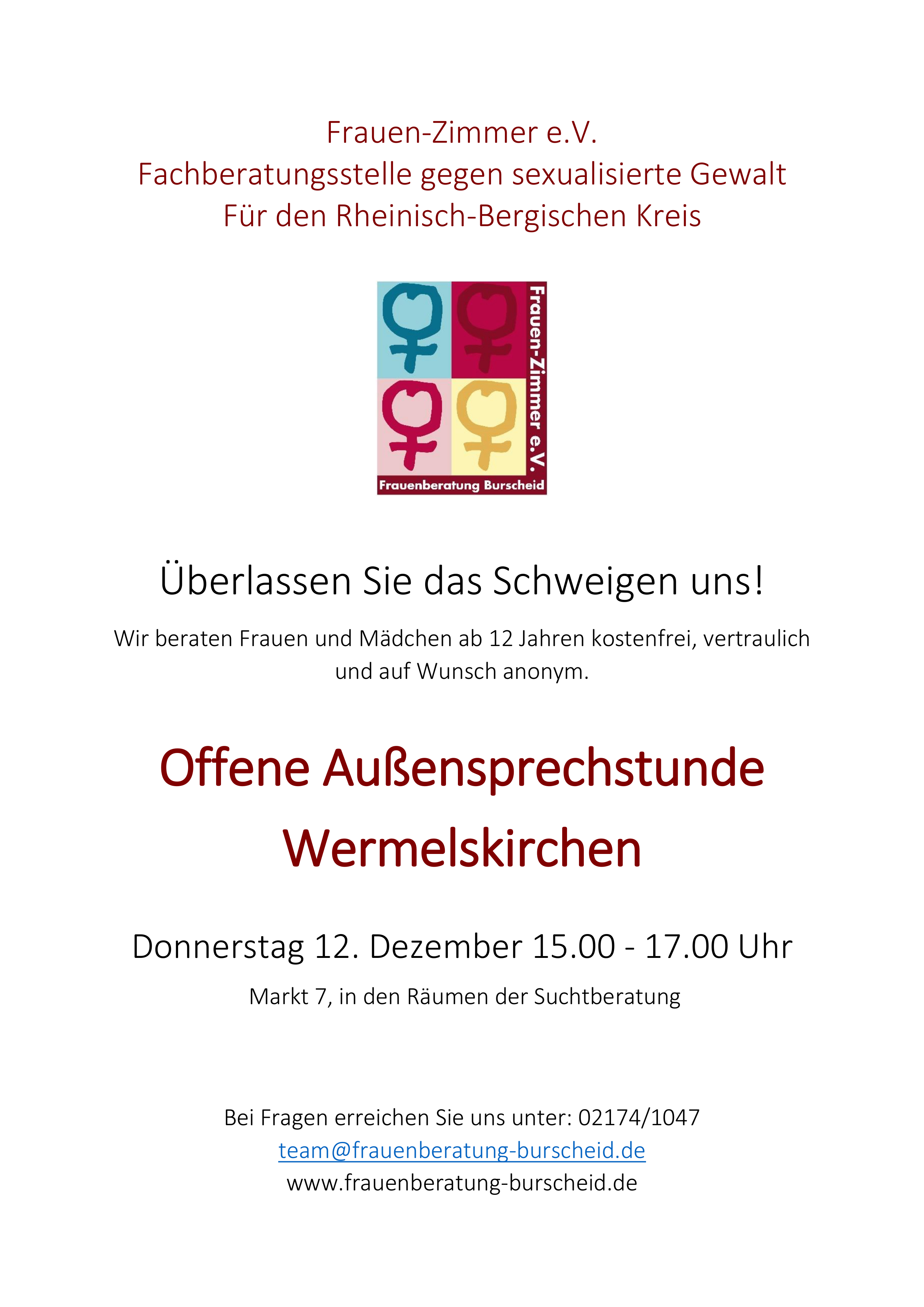 offene Außensprechstunde Wermelskirchen 2019
